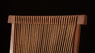 Walnut Sculptural String Chair Crafted in the Irving Sabo Studio for JGFurniture