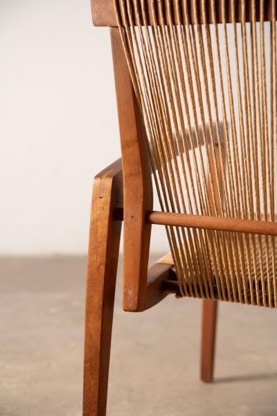 Walnut Sculptural String Chair Crafted in the Irving Sabo Studio for JGFurniture