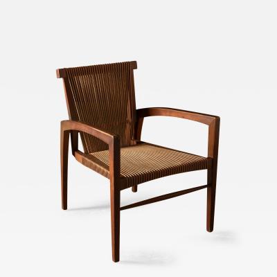 Walnut Sculptural String Chair Crafted in the Irving Sabo Studio for JGFurniture