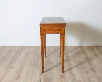 Walnut Veneer And Inlaid Table Game Table End Of The 18th Century