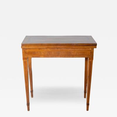 Walnut Veneer And Inlaid Table Game Table End Of The 18th Century