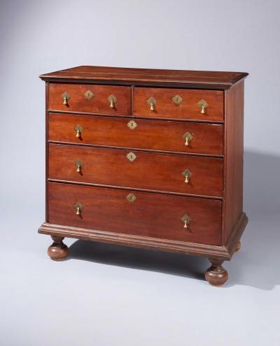 Walnut William and Mary Chest of Drawers