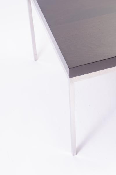 Walnut and Chrome Modernist Side Table