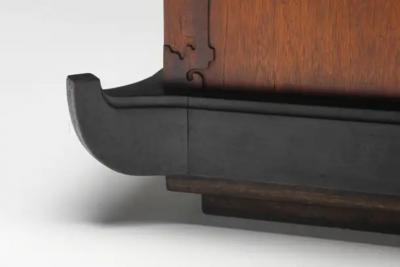 Walnut and Ebony Rare Sculptural Dutch Art Deco Sideboard