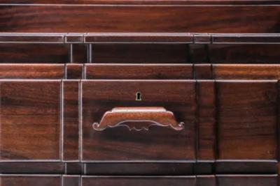 Walnut and Ebony Rare Sculptural Dutch Art Deco Sideboard
