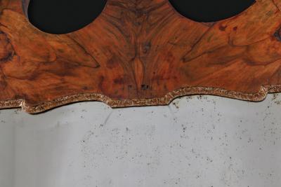 Walnut and Parcel Gilt Dry Stripped Mirror