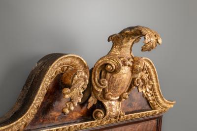 Walnut and parcel gilt mirror circa 1730