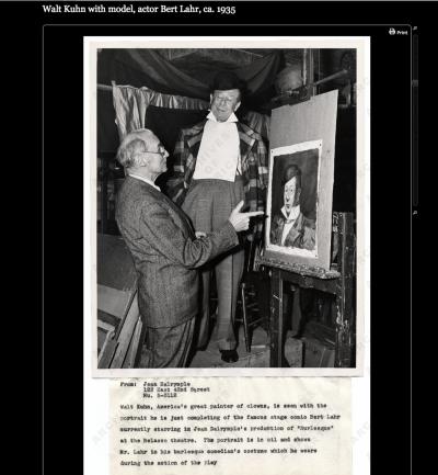 Walt Kuhn Portrait of Bert Lahr