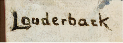 Walt Louderback Girl with canoe painted in Arts and Crafts style