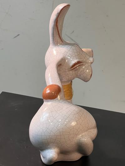 Walter Bosse ART DECO AUSTRIAN CRAQUELERE TERRACOTTA RABBIT ATTRIBUTED TO WALTER BOSSE