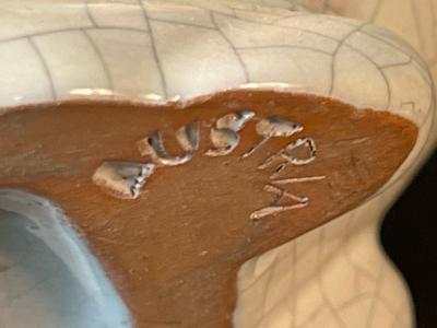 Walter Bosse ART DECO AUSTRIAN CRAQUELERE TERRACOTTA RABBIT ATTRIBUTED TO WALTER BOSSE