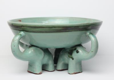 Walter Bosse Ceramic Elephant Bowl Designed by Walter Bosse 1928 Austria