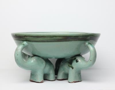 Walter Bosse Ceramic Elephant Bowl Designed by Walter Bosse 1928 Austria