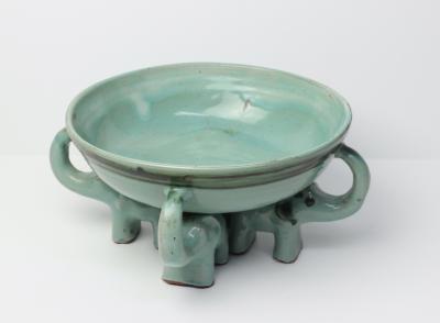 Walter Bosse Ceramic Elephant Bowl Designed by Walter Bosse 1928 Austria