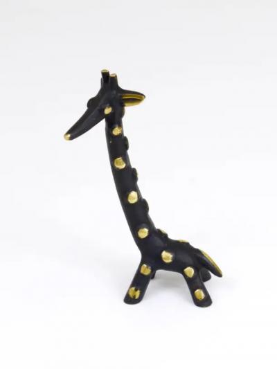 Walter Bosse Walter Bosse Brass Giraffe Sculpture Figurine Herta Baller Austria 1950s