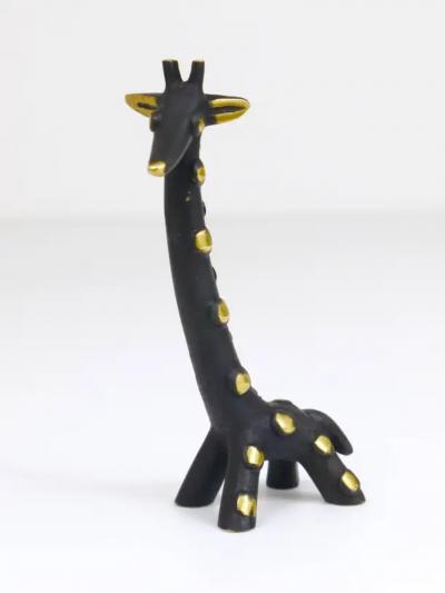 Walter Bosse Walter Bosse Brass Giraffe Sculpture Figurine Herta Baller Austria 1950s
