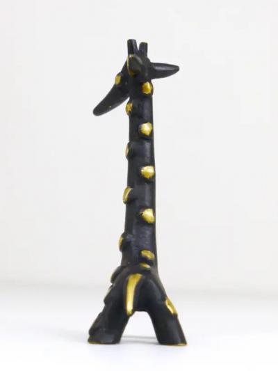 Walter Bosse Walter Bosse Brass Giraffe Sculpture Figurine Herta Baller Austria 1950s