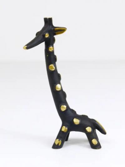 Walter Bosse Walter Bosse Brass Giraffe Sculpture Figurine Herta Baller Austria 1950s