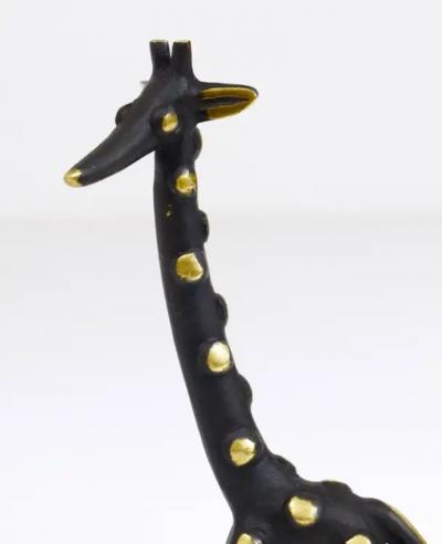 Walter Bosse Walter Bosse Brass Giraffe Sculpture Figurine Herta Baller Austria 1950s