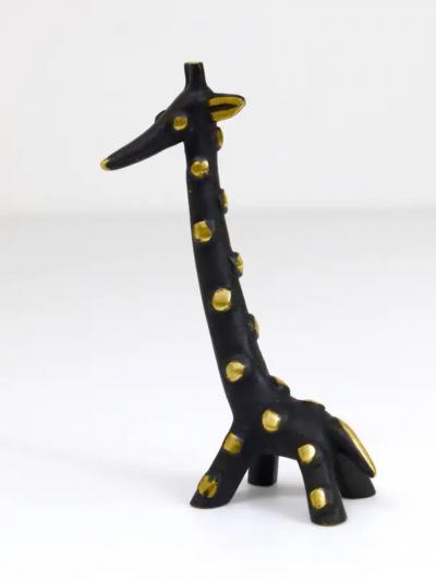 Walter Bosse Walter Bosse Brass Giraffe Sculpture Figurine Herta Baller Austria 1950s