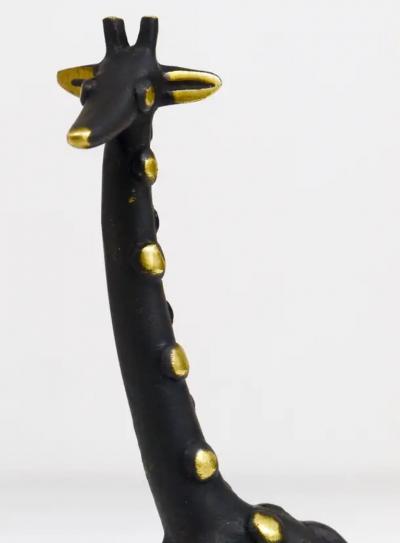 Walter Bosse Walter Bosse Brass Giraffe Sculpture Figurine Herta Baller Austria 1950s