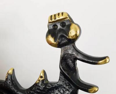 Walter Bosse Walter Bosse Brass Key Hanger Sea God and Mermaid Herta Baller Austria 1950s