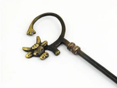 Walter Bosse Walter Bosse Brass Shoehorn Displaying a Cow Herta Baller Austria 1950s