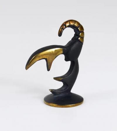 Walter Bosse Walter Bosse Cancer Zodiac Sign Brass Figurine by Herta Baller Austria 1950s