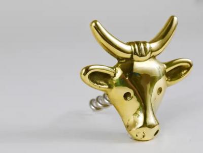 Walter Bosse Walter Bosse Cow Brass Cork Screw Bottle Opener Herta Baller Austria 1950s