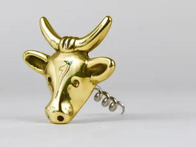 Walter Bosse Walter Bosse Cow Brass Cork Screw Bottle Opener Herta Baller Austria 1950s