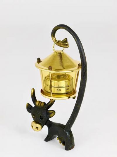 Walter Bosse Walter Bosse Cow Figurine with Thermometer by Herta Baller Austria 1950s