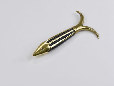 Walter Bosse Walter Bosse Fish Mid Century Brass Corkscrew Herta Baller Austria 1950s