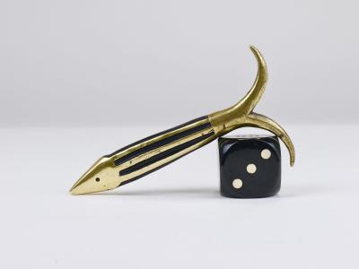 Walter Bosse Walter Bosse Fish Mid Century Brass Corkscrew Herta Baller Austria 1950s