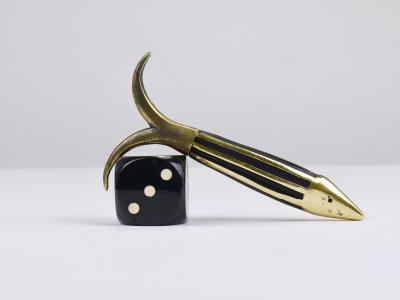 Walter Bosse Walter Bosse Fish Mid Century Brass Corkscrew Herta Baller Austria 1950s