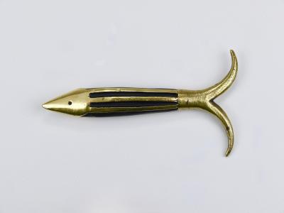 Walter Bosse Walter Bosse Fish Mid Century Brass Corkscrew Herta Baller Austria 1950s