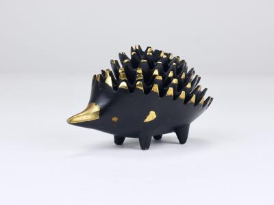 Walter Bosse Walter Bosse Hedgehog Stackable Brass Ashtrays Herta Baller Austria 1950s