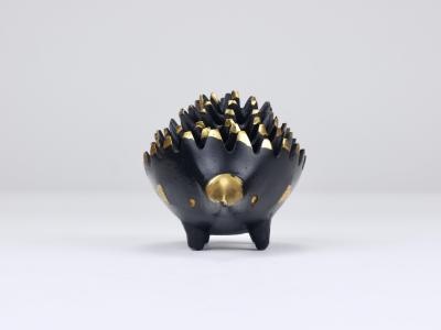 Walter Bosse Walter Bosse Hedgehog Stackable Brass Ashtrays Herta Baller Austria 1950s