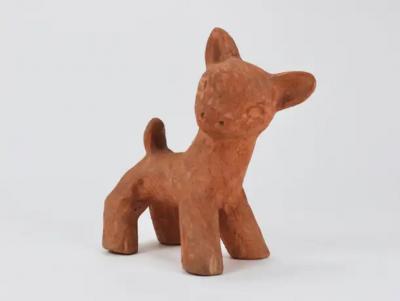 Walter Bosse Walter Bosse Large Baby Deer Pottery Ceramic Sculpture Austria 1920s