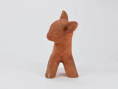 Walter Bosse Walter Bosse Large Baby Deer Pottery Ceramic Sculpture Austria 1920s