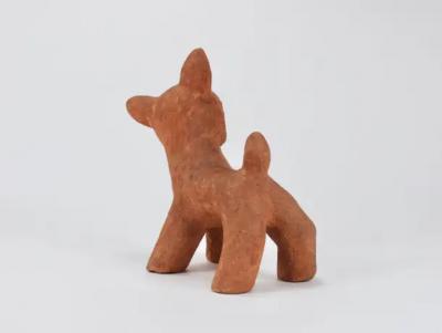 Walter Bosse Walter Bosse Large Baby Deer Pottery Ceramic Sculpture Austria 1920s