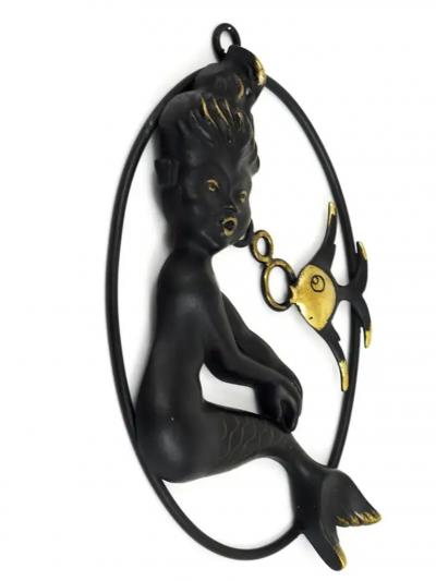 Walter Bosse Walter Bosse Mermaid and Fish Wall Sculpture by Herta Baller Austria 1950s
