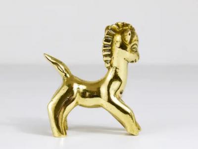 Walter Bosse Walter Bosse Mid Century Horse Brass Figurine Hertha Baller Austria 1950s