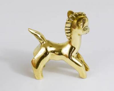 Walter Bosse Walter Bosse Mid Century Horse Brass Figurine Hertha Baller Austria 1950s