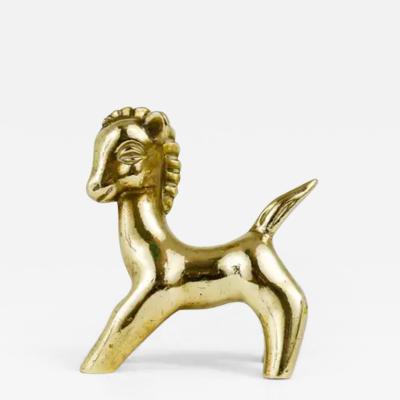 Walter Bosse Walter Bosse Mid Century Horse Brass Figurine Hertha Baller Austria 1950s