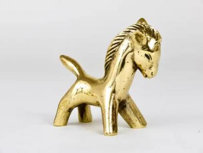 Walter Bosse Walter Bosse Midcentury Brass Horse Figurine Herta Baller Austria 1950s