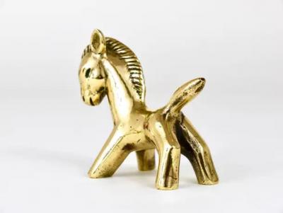 Walter Bosse Walter Bosse Midcentury Brass Horse Figurine Herta Baller Austria 1950s