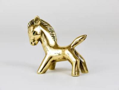 Walter Bosse Walter Bosse Midcentury Brass Horse Figurine Herta Baller Austria 1950s