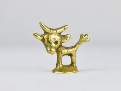 Walter Bosse Walter Bosse Midcentury Cow Brass Figurine Herta Baller Austria 1950s