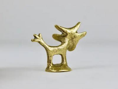 Walter Bosse Walter Bosse Midcentury Cow Brass Figurine Herta Baller Austria 1950s