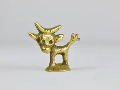Walter Bosse Walter Bosse Midcentury Cow Brass Figurine Herta Baller Austria 1950s